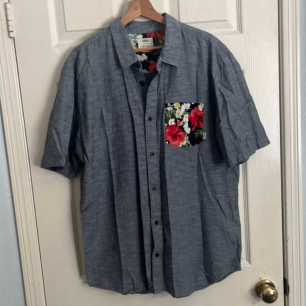 VANS button up with floral detail